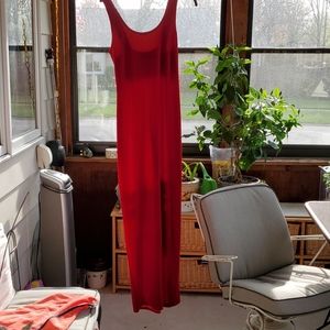 Red (faux) Velvet dress